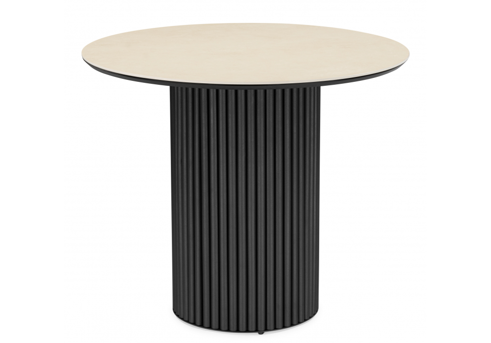 Керамический стол Барел 89 okara light yellow / черный