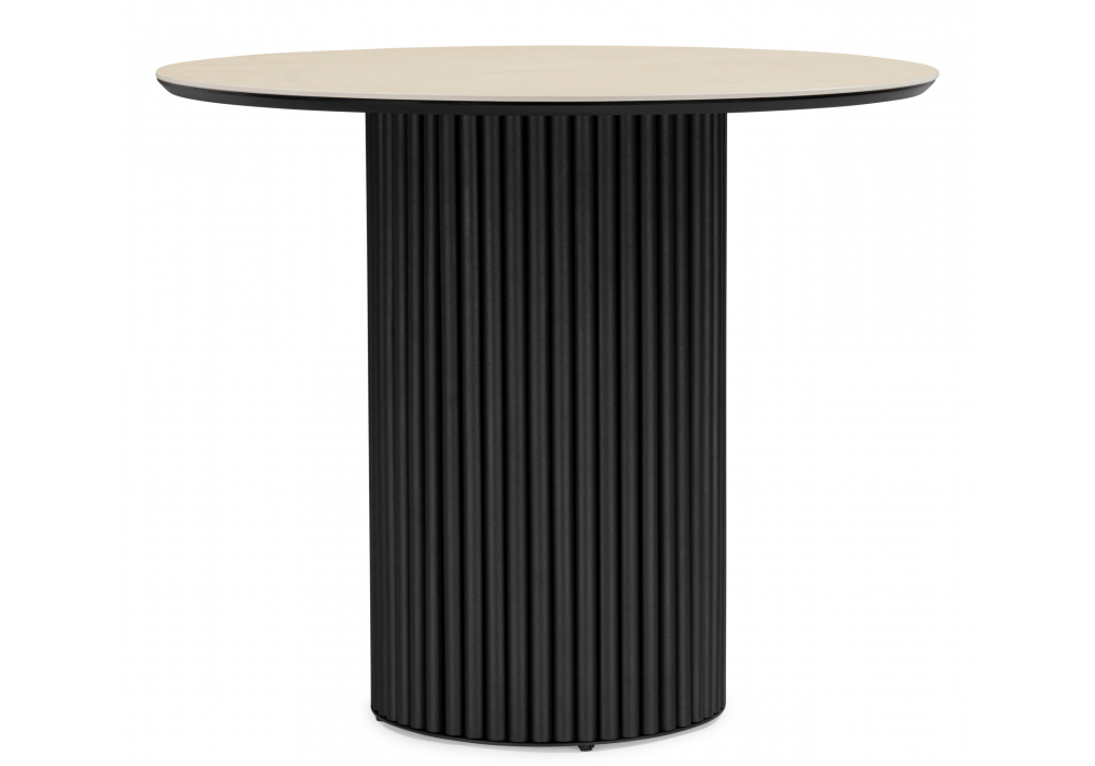 Керамический стол Барел 89 okara light yellow / черный