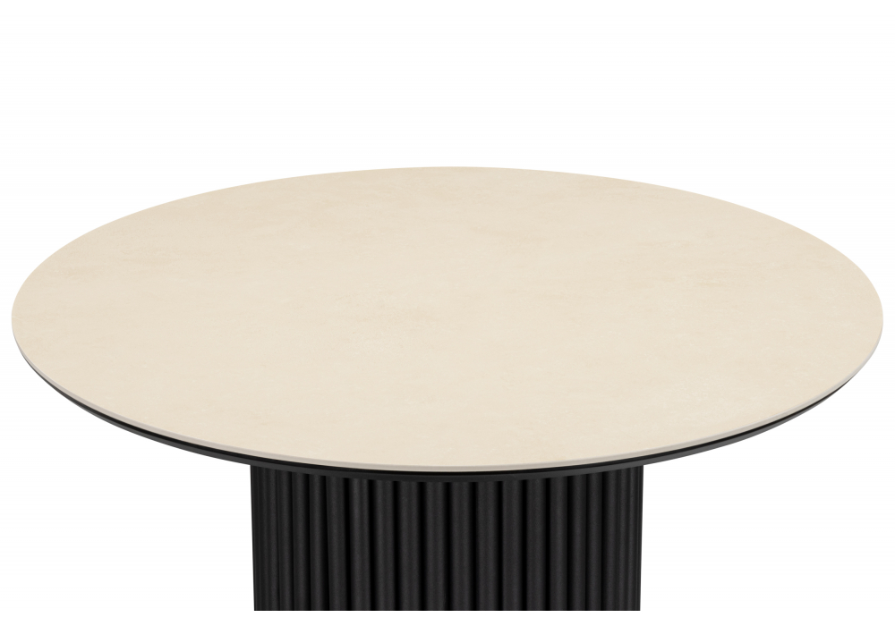 Керамический стол Барел 89 okara light yellow / черный