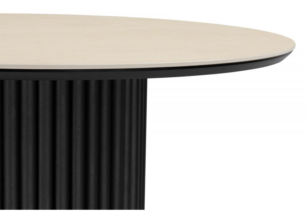 Керамический стол Барел 89 okara light yellow / черный