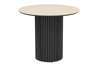 Керамический стол Барел 89 okara light yellow / черный