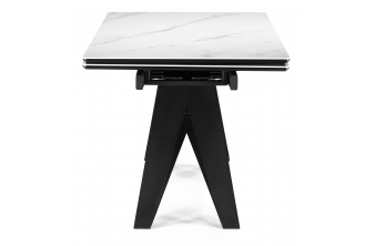 Керамический стол Вилсон 160(220)х89 белый gilt white / черный