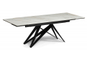 Керамический стол Блэкберн 160(220)х89 белый gilt white / черный