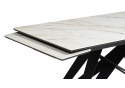 Керамический стол Блэкберн 160(220)х89 белый gilt white / черный