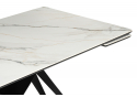 Керамический стол Блэкберн 160(220)х89 белый gilt white / черный