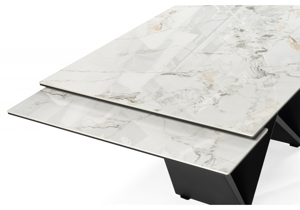 Керамический стол Бор 180(240)x90 cold jade / черный