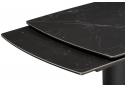 Керамический стол Бовер 180(220)x90 черный мрамор / черный / дуб натуральный