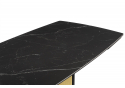 Керамический стол Бовер 180(220)x90 черный мрамор / черный / дуб натуральный