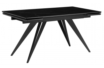 Керамический стол Дарвин 160(220)х89 черный мрамор shakespeare black / черный