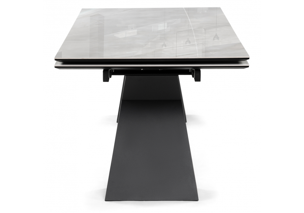 Керамический стол Денхольм 240(290)х100х75 rystal onyx bianco / черный