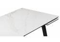 Керамический стол Джек 140(200)х80 белый мрамор alpin white / черный