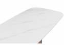 Керамический стол Эллипсо 200х90 snow white / дуб американский