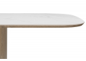 Керамический стол Эллипсо 200х90 snow white / дуб американский