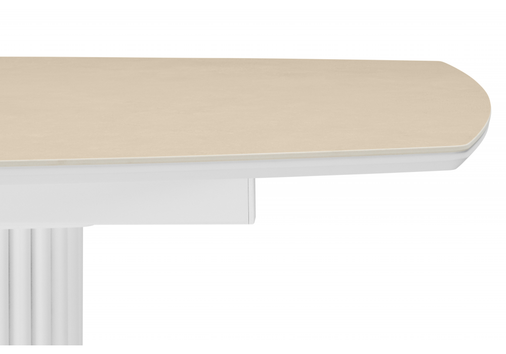 Керамический стол Фестер 140(180)х80 okara light yellow / белый