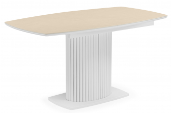 Керамический стол Фестер 140(180)х80 okara light yellow / белый