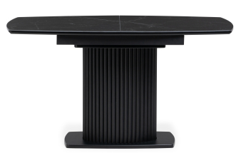 Стеклянный стол Ноттингем 180х90х74 карелия / черный