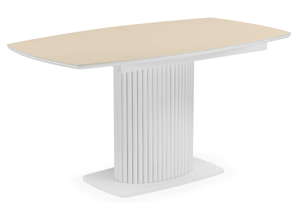 Керамический стол Фестер 160(200)х90 okara light yellow / белый