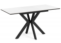 Керамический стол Гардинг 100(130)x70 белый мрамор / черный
