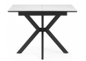 Керамический стол Гардинг 100(130)x70 белый мрамор / черный