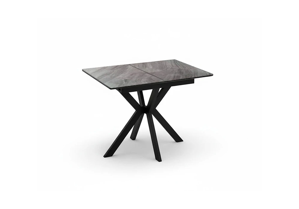 Керамический стол Гардинг 100(130)x70 серый / черный