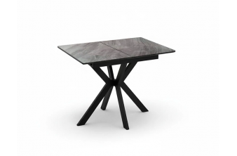 Керамический стол Гардинг 100(130)x70 серый / черный