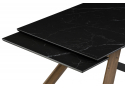 Керамический стол Гарднер 140(200)х80х76 черный мрамор / орех кантри