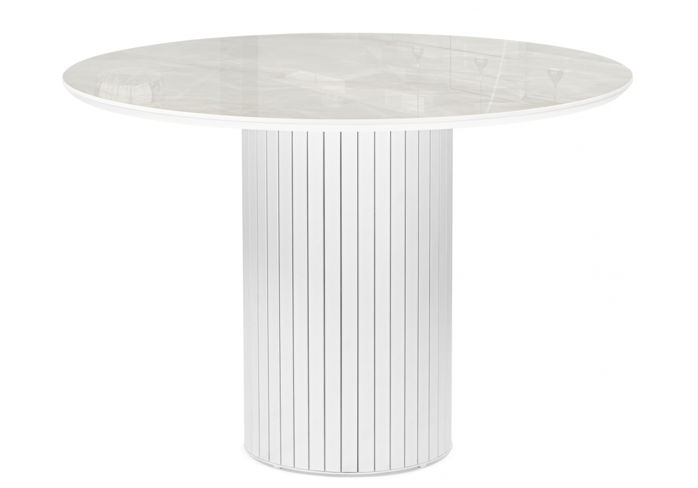 Керамический стол Гравент 110 onyx bianco soft satin / белый