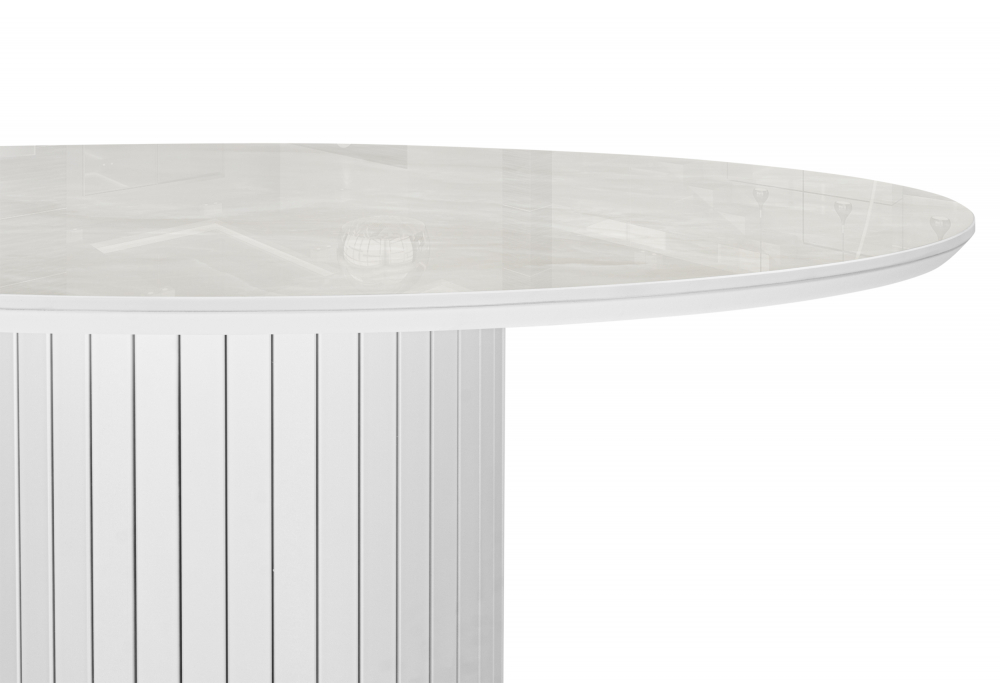Керамический стол Гравент 110 onyx bianco soft satin / белый