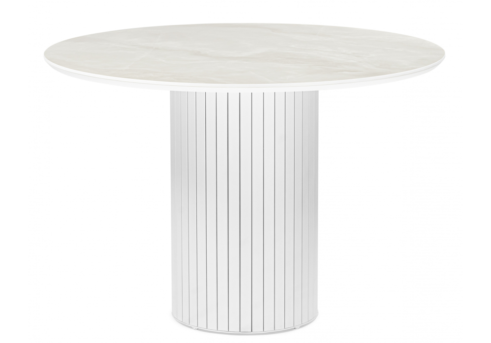 Керамический стол Гравент 110 onyx bianco soft satin / белый