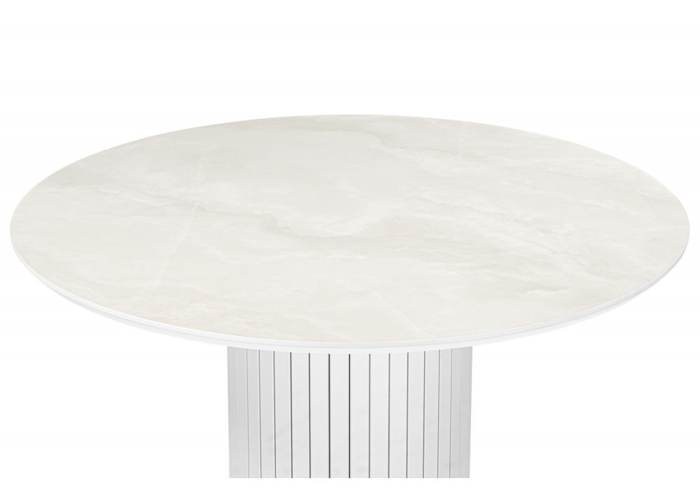 Керамический стол Гравент 110 onyx bianco soft satin / белый
