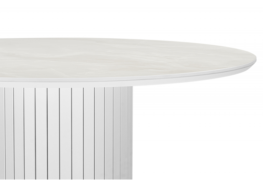 Керамический стол Гравент 110 onyx bianco soft satin / белый