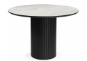 Керамический стол Гравент 110 onyx bianco soft satin / черный