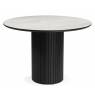 Керамический стол Гравент 110 onyx bianco soft satin / черный
