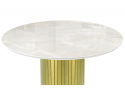 Керамический стол Гравент 110 onyx bianco soft satin / золотой