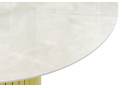 Керамический стол Гравент 110 onyx bianco soft satin / золотой