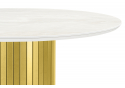 Керамический стол Гравент 110 onyx bianco soft satin / золотой