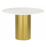 Керамический стол Гравент 110 onyx bianco soft satin / золотой