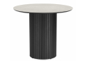 Керамический стол Гравент 90 carmen light grey / черный