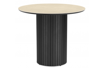 Керамический стол Гравент 90 okara light yellow / черный