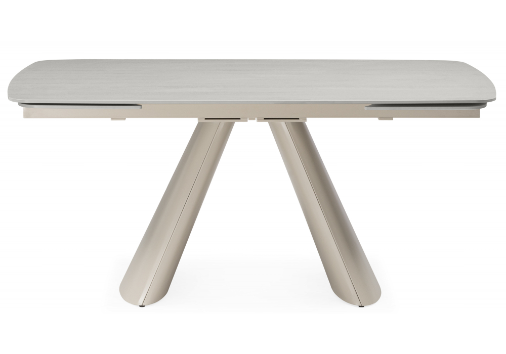 Керамический стол Grig 165(240)x90 серо-бежевый