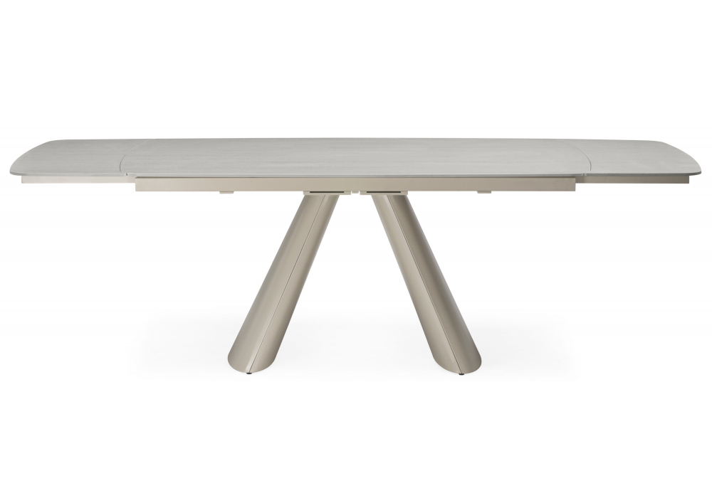 Керамический стол Grig 165(240)x90 серо-бежевый