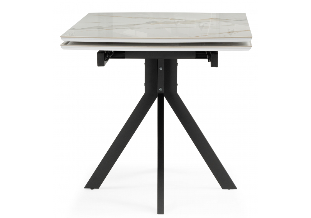 Керамический стол Катчел 120(180)x80 calacatta gold / черный