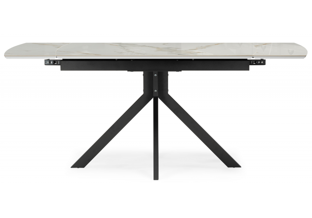 Керамический стол Катчел 120(180)x80 calacatta gold / черный