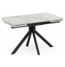 Керамический стол Катчел 120(180)x80 calacatta gold / черный