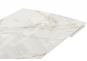 Керамический стол Катчел-2 120(180)x80 calacatta gold / белый