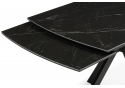 Керамический стол Катчел-2 120(180)x80 matte черный мрамор / черный