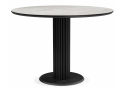 Керамический стол Кэмерон 110 onyx bianco soft satin / черный