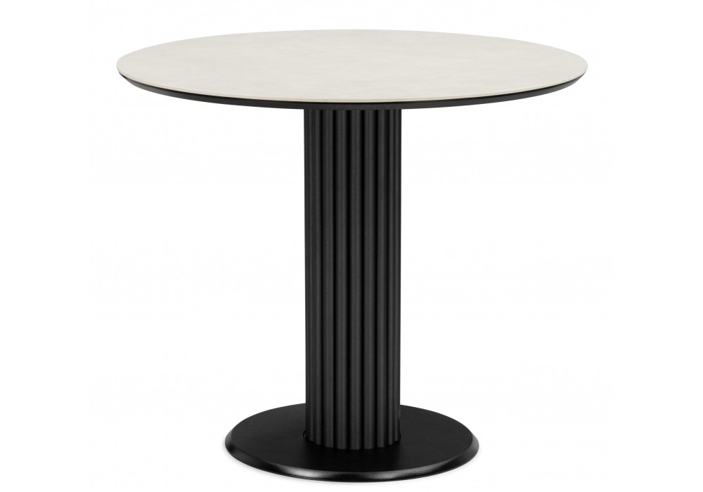 Керамический стол Кэмерон 90 carmen light grey / черный