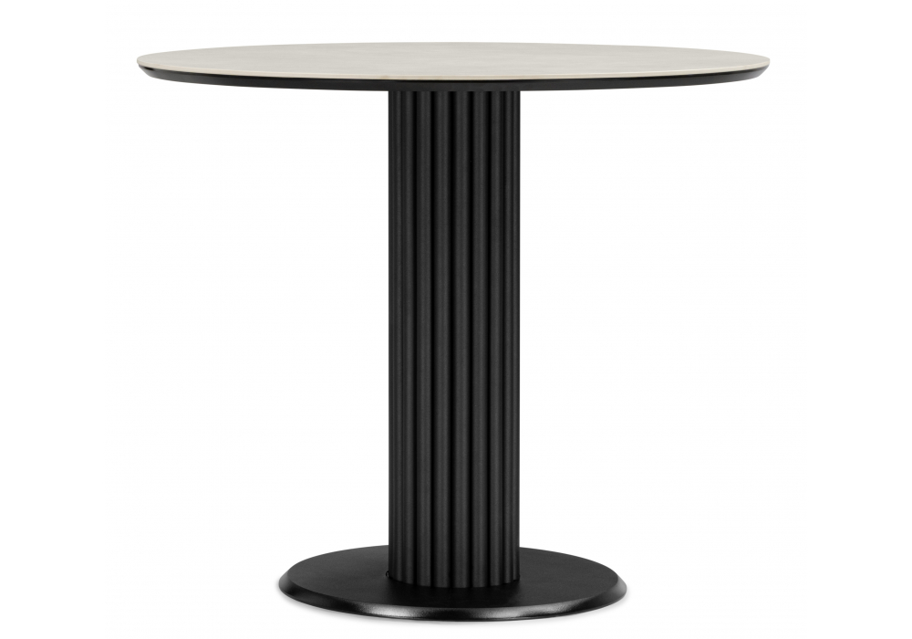 Керамический стол Кэмерон 90 carmen light grey / черный