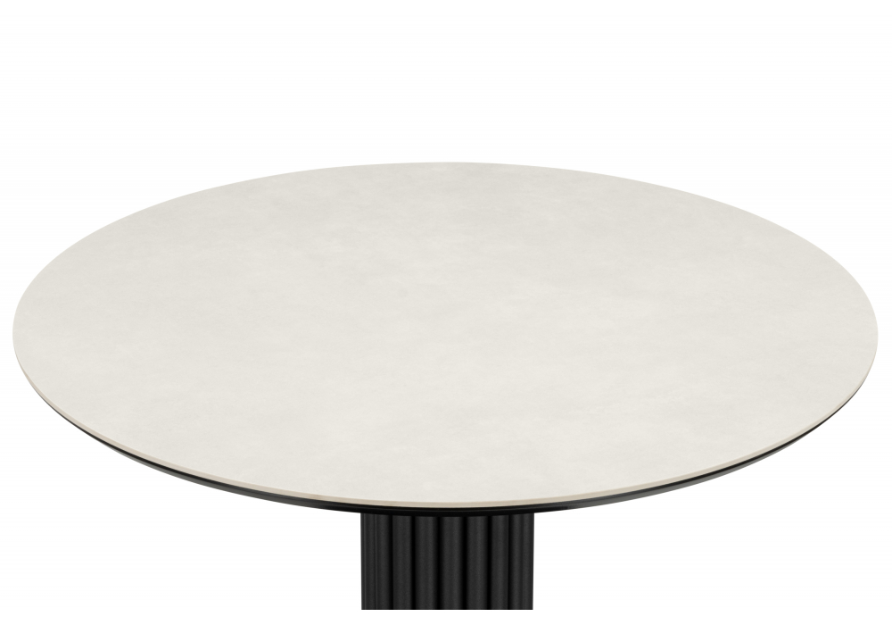 Керамический стол Кэмерон 90 carmen light grey / черный